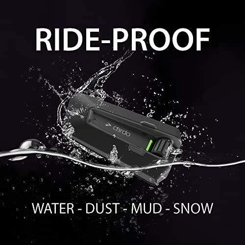 Cardo Packtalk Neo Motorcycle Helmet Communication Intercom System, Waterproof, 2nd Generation Mesh - Connect Up to 15 Riders, Natural Voice Operation, 40mm High Definition Speakers - Single Pack - size: Single Pack