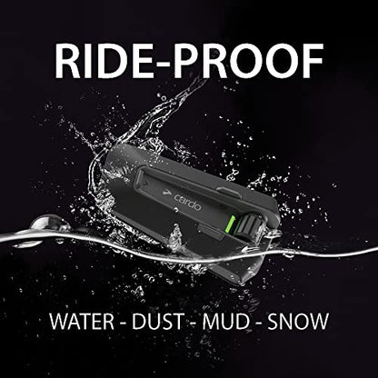 Cardo Packtalk Neo Motorcycle Helmet Communication Intercom System, Waterproof, 2nd Generation Mesh - Connect Up to 15 Riders, Natural Voice Operation, 40mm High Definition Speakers - Single Pack - size: Single Pack