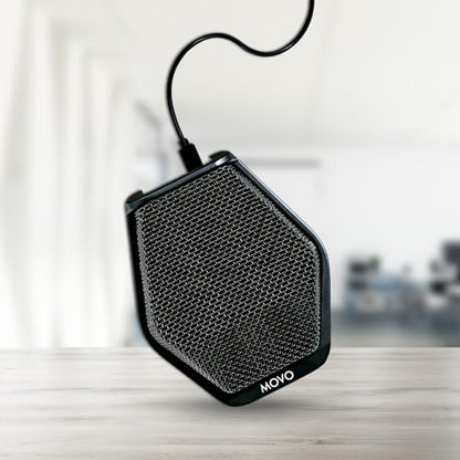 Movo MC1000 Conference USB Microphone for Computer Desktop and Laptop with 180° / 20' Long Pick up Range Compatible with Windows and Mac for Dictation, Recording, YouTube, Conference Call, Skype