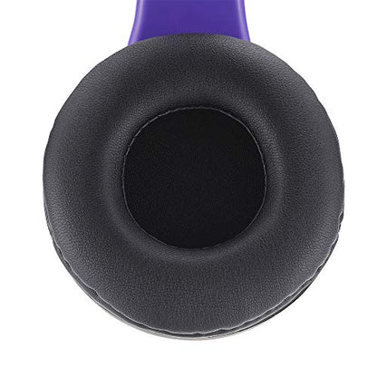 PowerLocus Wireless Bluetooth Over-Ear Stereo Foldable Headphones, Wired Headsets Rechargeable with Built-in Microphone for iPhone, Samsung, LG, iPad (Purple) - color: Purple