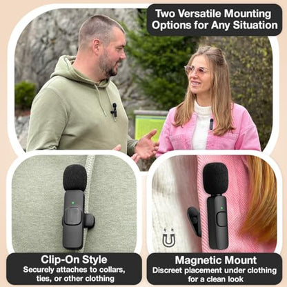 Magnetic Clip for Wireless Lavalier Microphone – 360° Strong Mic Magnet Mount for Mini Mic Pro, MAYBESTA, Bulatry, PQRQP – Invisible Hands-Free Mic Holder for Shirt, Jacket, Collar