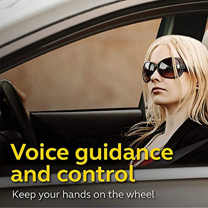Bluetooth 5.0 Speaker for Car, Handsfree Cell Phone Car Kit | Support Siri Google Voice Assistant, Built in Microphone&3W Speaker for Handsfree Calls, GPS, Music
