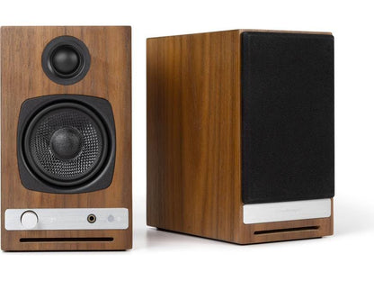 Audioengine A2 HD (HD3) Wireless Computer Speakers – Bluetooth Desktop | Speakers with DAC, Headphone Amplifier and USB Audio - Walnut - color: Walnut, style: HD
