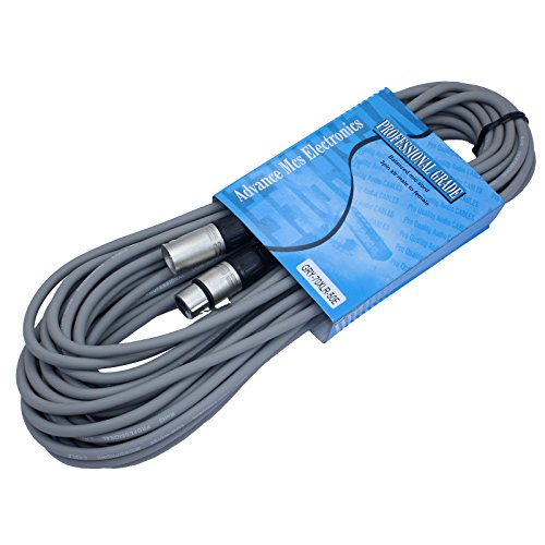 50 foot Male to Female XLR microphone cable (Gray) - color: Gray