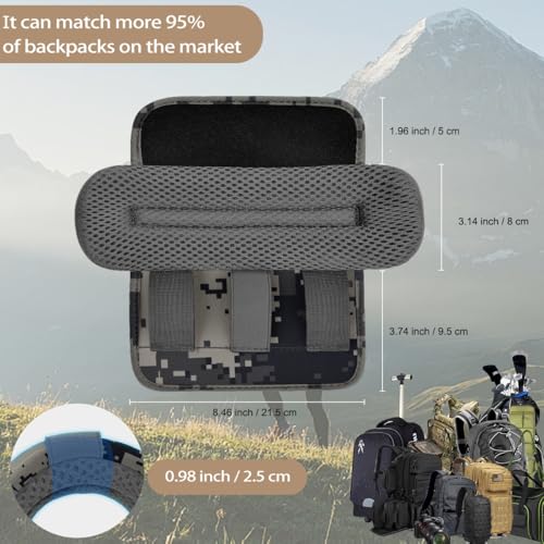 2-Pack Shoulder Pad Ultra-Thick Tactical Vest Cushion for Laptop Bags, Messenger Bags, Briefcase Bags, Luggage Bags, Tool Bags, Travel Bags and Most Bags, Camouflage Gray - color: Camouflage gray
