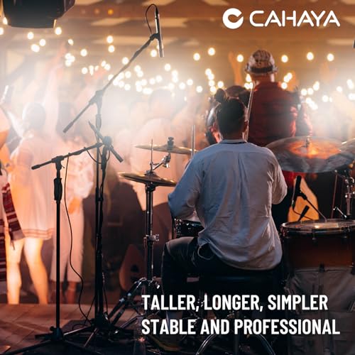 CAHAYA Tripod Mic Stand Boom Arm Floor One-Button Release Height Adjustable