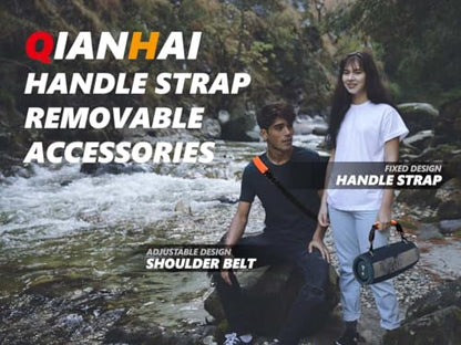 QIANHAI Speaker Handle Strap and Shoulder Belt Replacement Stronger Adjustable Compatible with JBL-Protable-Speaker - color: Orange, style: Short Handle Strap