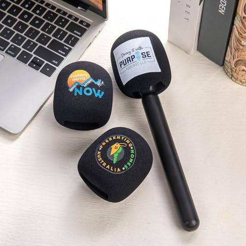 callie Personalized Microphone Cover Foam, Custom Mic Cover with Photo Logo on Both Sides, Microphone Windscreen for Birthday Gift