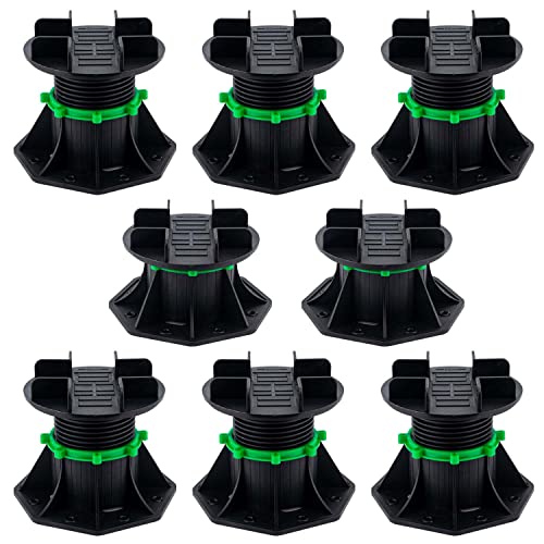 8Pack Adjustable Plastic Pedestal Paver,Floor Slate Support Floor Lift,Deck Support Floor Raising (Bilateral keel Card Slot) - size: Bilateral keel card slot