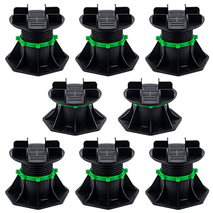 8Pack Adjustable Plastic Pedestal Paver,Floor Slate Support Floor Lift,Deck Support Floor Raising (Bilateral keel Card Slot) - size: Bilateral keel card slot