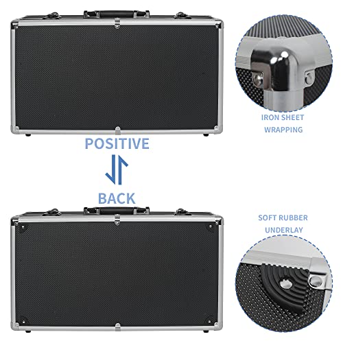 22 Inch Hard Carrying Case | Ideal for Wireless Mic System Storage & Camera Gear Transportation with Customizable Pre-Diced DIY Foam, Black - size: Inner：21.6''X 11.6''X 7.6''