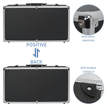 22 Inch Hard Carrying Case | Ideal for Wireless Mic System Storage & Camera Gear Transportation with Customizable Pre-Diced DIY Foam, Black - size: Inner：21.6''X 11.6''X 7.6''