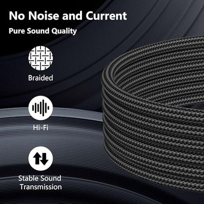 CERRXIAN USB C to Dual XLR Audio Cable, 6.6FT Type C Male to 2 XLR Male Stereo Power Amplifier Braided Cable for Amplifier, Speaker, Mixer Console