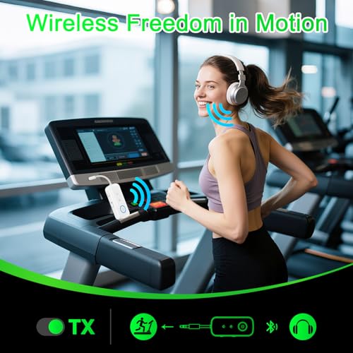 Premium Pro Bluetooth 5.4 Transmitter Receiver,Airplane Audio Adapter,Wireless Transmitter for TV/Travel Flight,Airline,Gym.Compatible with 2 AirPods/Headphones,Bluetooth Receiver for Car/Home Stereo - color: White