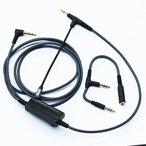 Gaming Mic, Audio Cable Adapter with Boom Microphone Universal Volume for Gaming PS4 Xbox One PC Laptop iPhone Android Windows Phone to V-Moda Beats Solo & Most 3.5mm Input Port Headphone (200CM)