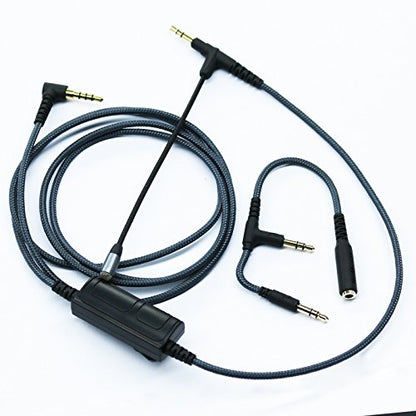 Gaming Mic, Audio Cable Adapter with Boom Microphone Universal Volume for Gaming PS4 Xbox One PC Laptop iPhone Android Windows Phone to V-Moda Beats Solo & Most 3.5mm Input Port Headphone (200CM)