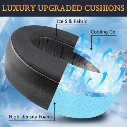 SOULWIT Cooling Earpads for Sony Pulse 3D PS5 (Not Fit Pulse Elite) - Black - color: Black