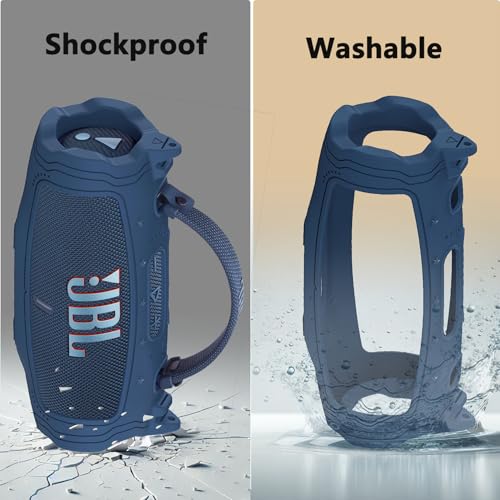 Silicone Cover Case for JBL Charge 6 Portable Bluetooth Speaker - color: Blue
