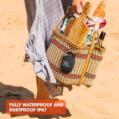 JBL Clip 4 Portable Bluetooth Speaker - Waterproof and Dustproof IP67, Mini Bluetooth Speaker for Travel, Outdoor and Home, (Squad), with Cleaning Cloth