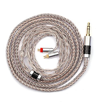 Linsoul Tripowin Jelly 16-Core Hybrid Mixed Conductor IEM Upgrade Cable | 21 Wires Per Core, OCC+Alloy Copper Graphene+OCC Mixed, Braided Wire for Audiophile Musician, 3.5mm, 2pin 0.78mm - size: 2-Pin 0.78mm, style: 3.5mm