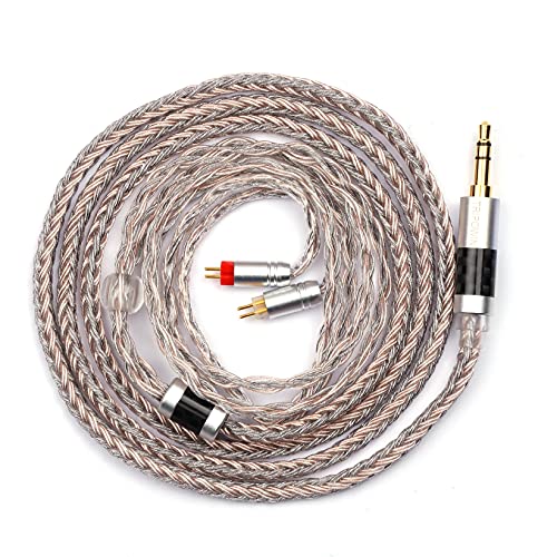 Linsoul Tripowin Jelly 16-Core Hybrid Mixed Conductor IEM Upgrade Cable | 21 Wires Per Core, OCC+Alloy Copper Graphene+OCC Mixed, Braided Wire for Audiophile Musician, 3.5mm, 2pin 0.78mm - size: 2-Pin 0.78mm, style: 3.5mm