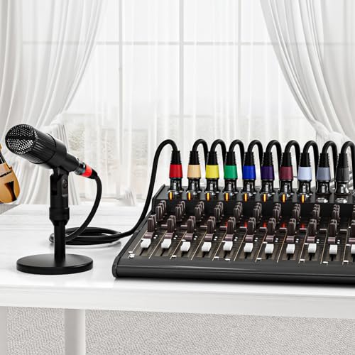 EBXYA 6ft XLR Cables 10-Pack - Male to Female Microphone Cable - size: 6ft, style: 10 Pack