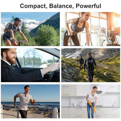 Wodgreat Wearable Clip On Bluetooth 5.4 Speaker IPX5 Waterproof | Clean Sound, Built-in Mic, Hands-Free Music/Calls for Work/Cycling/Home/Party/Outdoor(Black)