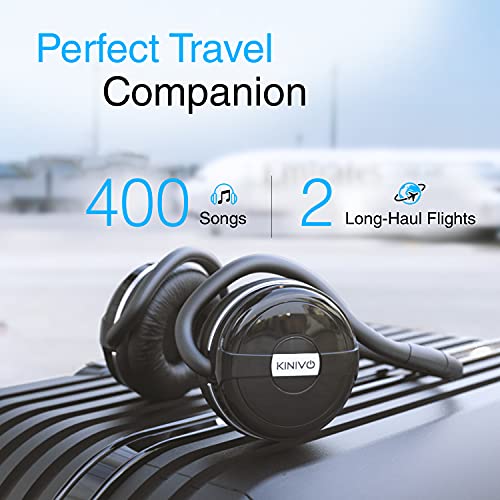 Kinivo BTH240 Bluetooth Headphones On-Ear, Wireless Music, Calling, Mic | Sports Running Headphones (Hands-Free Calling, Built-in Mic, Foldable, Travel Bag) Bluetooth Headset for running gym workout - size: BTH240