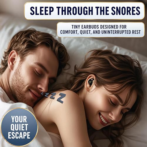 Sleep Earbuds Ultra-Thin Invisible Headphones for Side Sleepers, 8-Hour Battery(24h w/Case) No Buttons, No Lights, No Alerts, Noise Blocking, Bluetooth, Gift for Him & Her, Mom & Dad - 2nd Gen