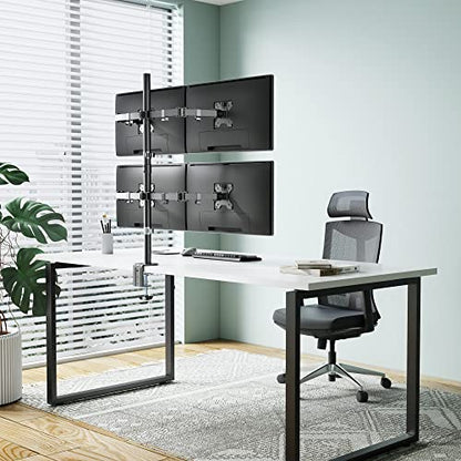 Universal Four Monitor Mount with Double-Link Swing Arms Holds Four 13" to 32" LCD Monitors up to 8 Kg (17 lbs.), Black 461566 - style: 4 Arms