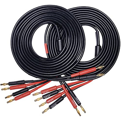 CNCESS Banana Plug Splitter Speaker Cable, 10 ft, 2-Pack - size: 10 feet