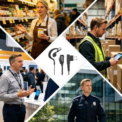 Walkie Talkie Earpiece Compatible with Motorola Radios
