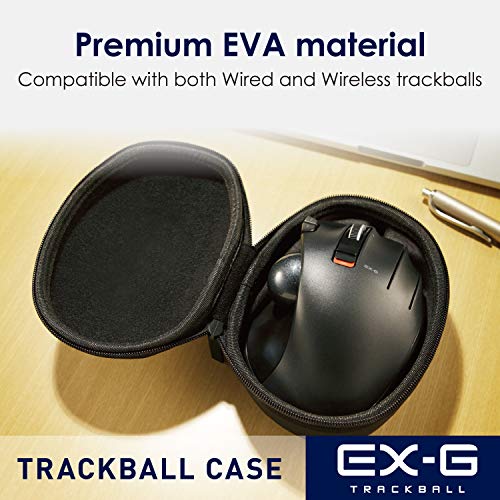 ELECOM Official Hard EVA Travel Protection Storage Case Replacement for M-XT2&3 Series, Wired/Wireless Thumb Control Trackball Mouse, Ergonomic Design, Optical Gaming Sensor - Case Only (BMA-XT2BK)