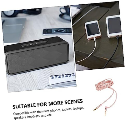 3.5mm Headphone Wire Audio Cable for Stereo Aux Cord for Car/Headphone/Phone Coiled Design Durable Construction