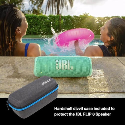 JBL Flip 6 (Gray) + Bundle with divvi! Protective Hardshell Case - color: Gray