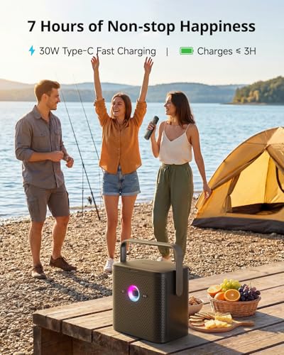 Ikarao Karaoke Machine for Adults, with Lyrics Display Screen, WiFi for YouTube & Karaoke Apps, HDMI to TV, 2 Wireless Microphones, Portable Autotune EQ Karaoke Speaker for Family Home Party Camping