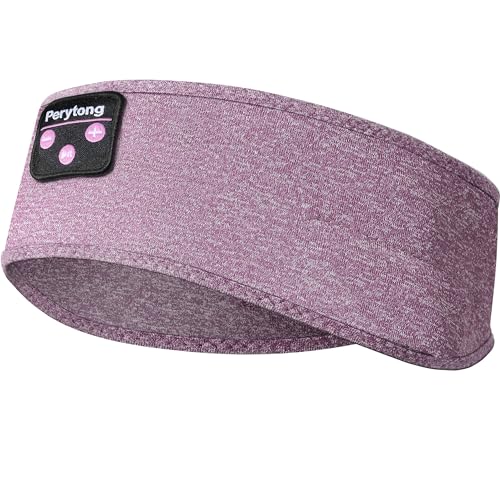 Perytong Bluetooth Headband with Wireless Sleeping Earbuds for Side Sleepers, Workout, Running, Insomnia, Travel, Yoga - color: PureViolet