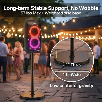 Floor Speaker Stand for JBL PartyBox 520 Stand, Adjustable Height 24.4"-32.3", Heavy Duty Surround Speaker Stands for JBL PartyBox Stand with Reinforced Base, Supports Up to 57 Lbs, 1 Pack - size: For PartyBox 520