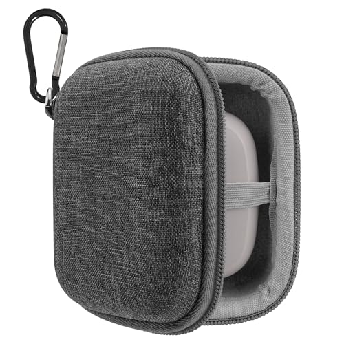 Geekria Shield Earbuds Case Compatible with Bose QuietComfort Ultra (2nd Gen), New QC True Wireless Earbuds, Replacement Hard Shell Travel Carrying Bag with Carabiner Clip (Dark Grey)