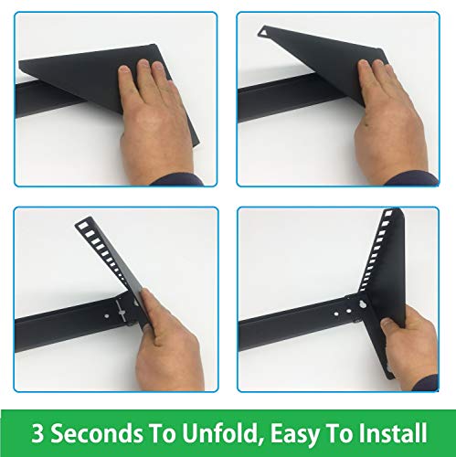 4U19 Inch Vertical Wall Mount Patch Panel Bracket Heavy Duty | 125 lbs Capacity Wall Mountable Server Rack (4U150)
