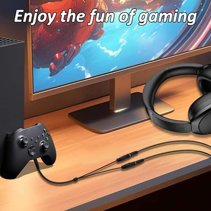 3.5mm TRRS Headphone Splitter Y Cable Adapter 20cm | 1/8 inch 3.5mm 1 Male to 2 Female,Stereo Mic Audio Extension Cable, for Phones Tablets Game Console,2pcs