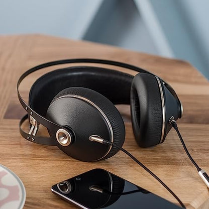 MEZE AUDIO | 1.5m Cable with Mic & Remote for 99 NEO & 99 Classics Walnut Silver | 3.5mm Male to Dual TS Mono 3.5mm Male Connector Plug | Kevlar Reinforced Fabric | Oxygen-Free Copper