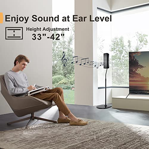 Adjustable Stand for Bose Speaker Stands, for OmniJewel Lifestyle 650, Surround Speaker 700, Floor Speakers Stands for Bose Floor Stand, with OmniJewel Bracket, Black (Pack of 2)