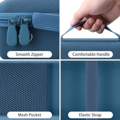 co2CREA Hard and Silicone Travel Case for Bose SoundLink Flex 2/1,Blue Dusk | 2nd Gen Compatibility, Dual-Layer Protection, EVA Hard Shell, Silicone Cover, Adjustable Shoulder Strap, Aluminum Carabiner - color: Blue Dusk Case