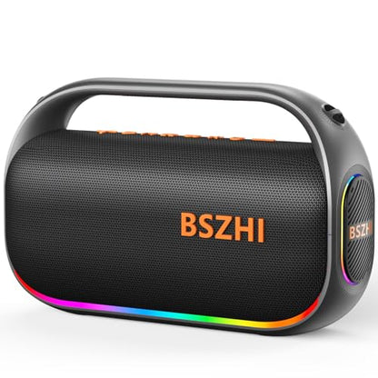 80W(120W Peak) Bluetooth Speaker Loud, Portable IPX6 Waterproof Bluetooth Speakers Wireless TWS for Outdoor, Party, Travel, and Beach Camping with Light, BT5.0, USB/TF Card, AUX