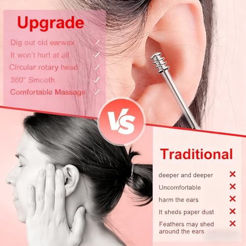 6 Pcs Ear Wax Removal Tool Set with Storage Tube, 2026 Ear Wax Removal Tool Ear Cleaning Kit, Portable Ear Pick Earwax Removal Tool Ear Cleaning Kit with Storage Box (Green) - color: Green