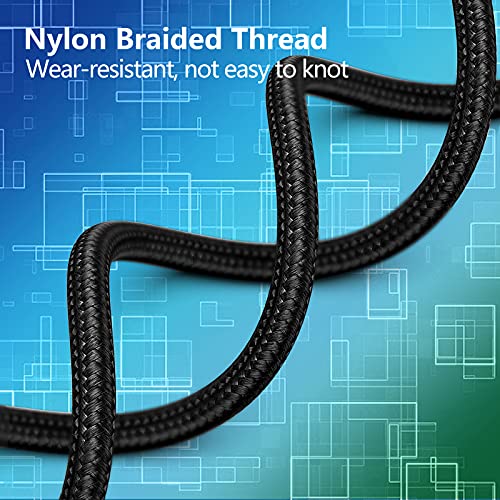 2.5mm to 3.5mm Replacement for Bose Headphone Cord, Nylon Braided Wire | 1.5m/4.9Ft Audio Cable for Bose 700 QC25 QC35 QC35 II OE2 AE2, JBL E45BT E55BT E65BTNC, AKG with Inline Mic & Volume Control