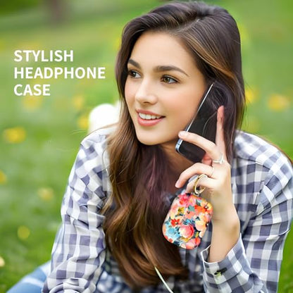 Compatiable for AirPod Pro 2nd/1st Generation Case,Lightweight & Durable Resistant Hard Case with Keychain,Stylish Design AirPod Case Cover for Women(Pastel Garden) - color: Pastel Garden