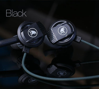 DLAND Wired Gaming Headset with Detachable Microphone - 10mm HD Sound for PS4/Xbox/PC/Switch/Mobile, Lightweight Earbuds with Noise Reduction & 2 Pairs of Spare Ear Tips (Black)