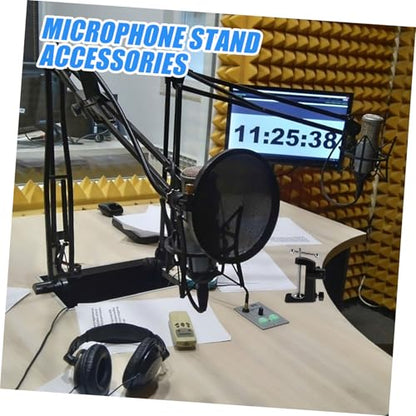Kisangel Adjustable Metal Base Boom Arm for Live Streaming Quick Assembly Heavy Duty Construction Slip Clamp for Secure Setup